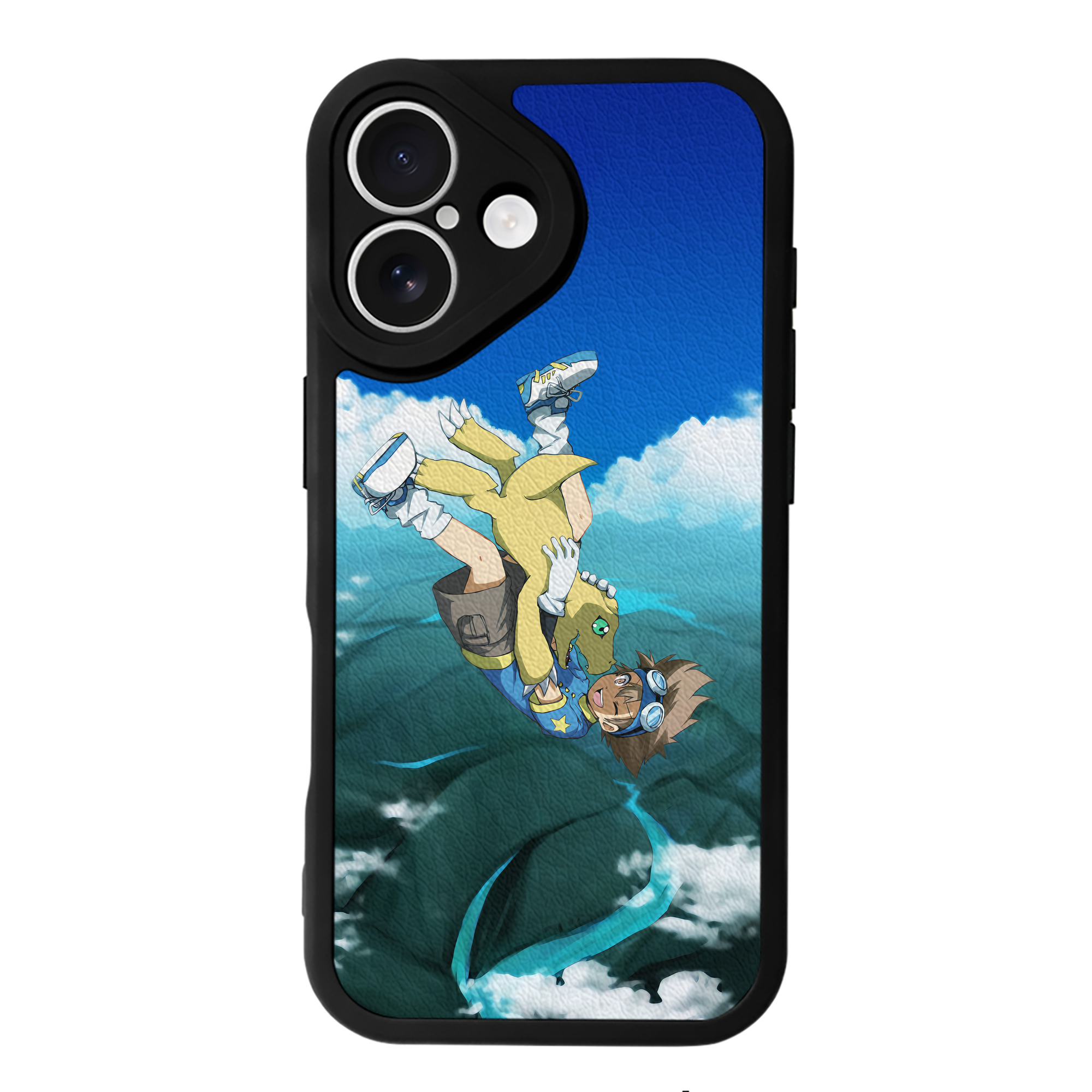 （画像用） Digimon デジタルモンスター/デジモン 【iPhone 16シリーズ対応】シリコンスマホケース（レザー調） 材質：シリコン